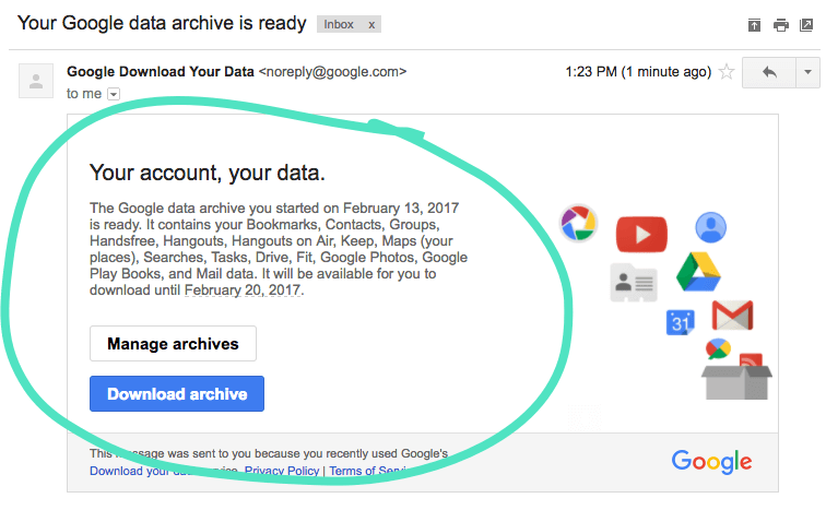 Google ha inviato un