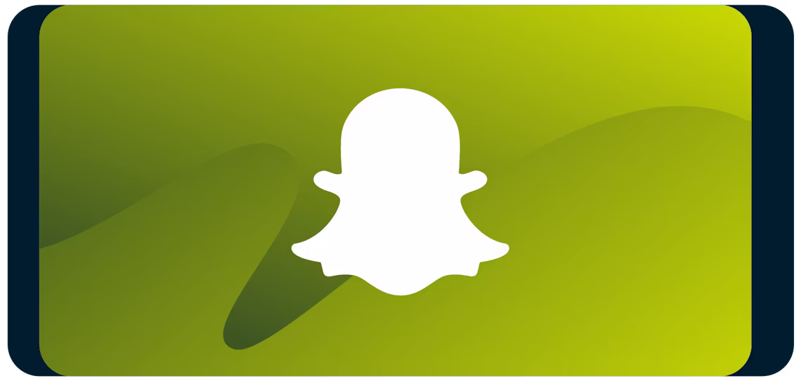 スマートフォンのSnapchatロゴ