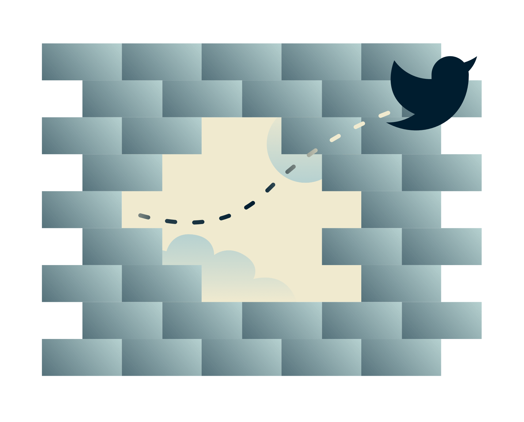 Twitter-Vögel tweeten über eine Firewall: Verwenden Sie ein VPN, um Twitter überall freizugeben.